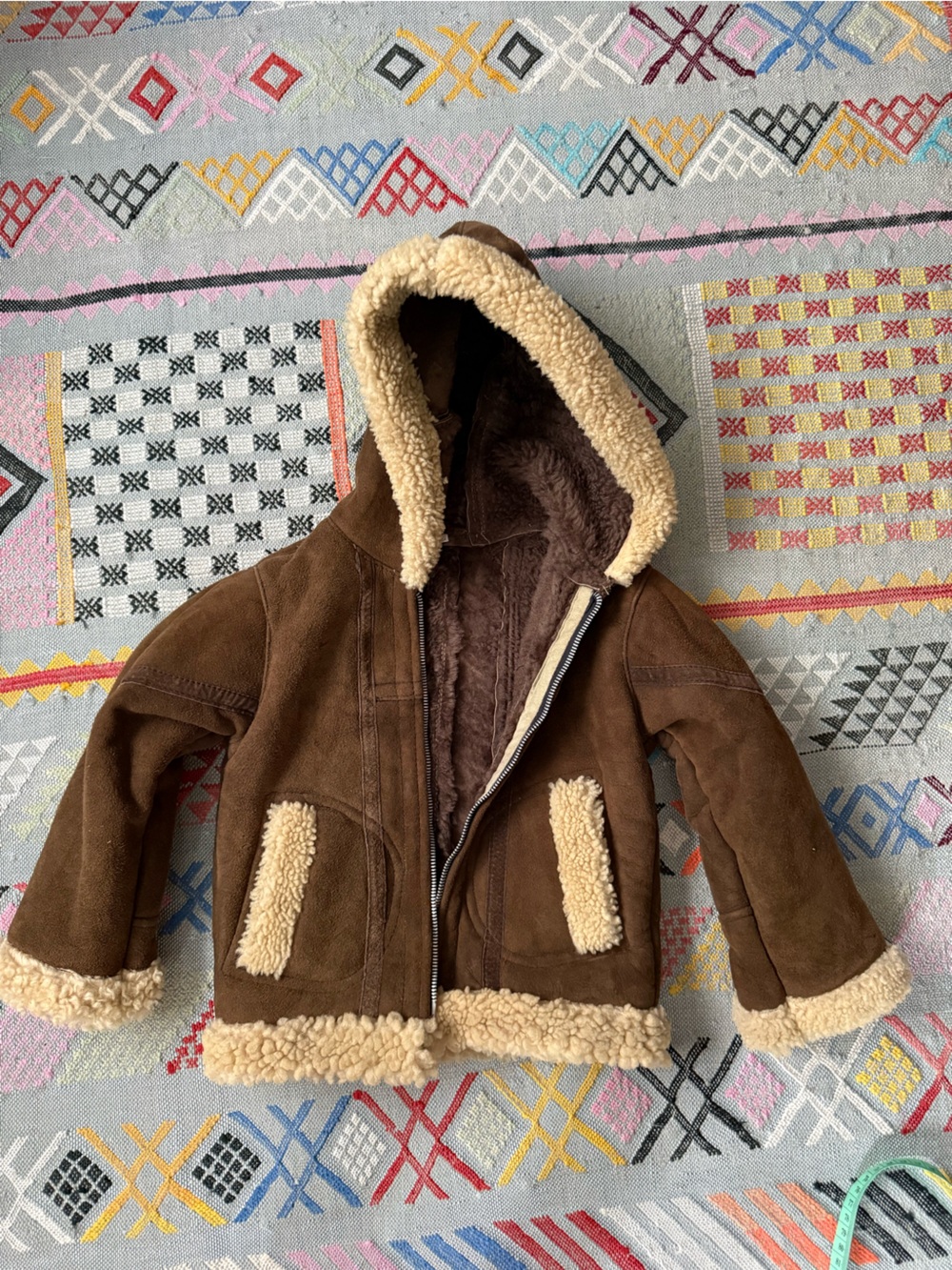 Vintage Kids 100% shearling jacket - 3-4yrs